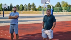 Trener Mirko Skoko in predsednik kluba Marjan Kukman