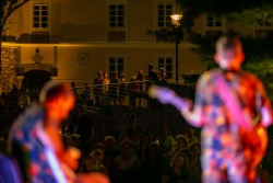 Na sredinem koncertu Festivala novomeško poletje so predstavnice PPNM zbrale prvih 65 podpisov podpore. (Foto: Alan Orlič)