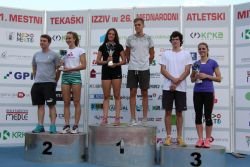 V okviru prvega dneva atletike ob Krki so pripravili tudi prvi tekaški izziv mladincev. Naslov v skupni konkurenci mestnih ekip je osvojilo Velenje pred Novomeščani in Ljubljančani.