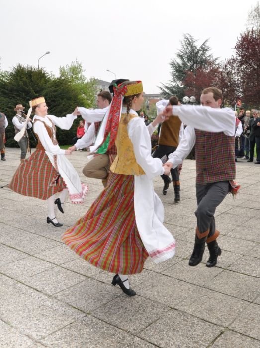 Litvanci med dopoldanskim nastopom v Brežicah