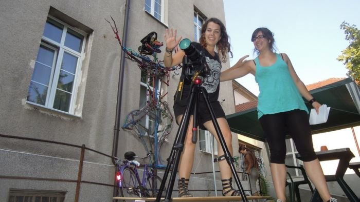 Snemanje na delavnici dokumentarnega filma v Ljubljani