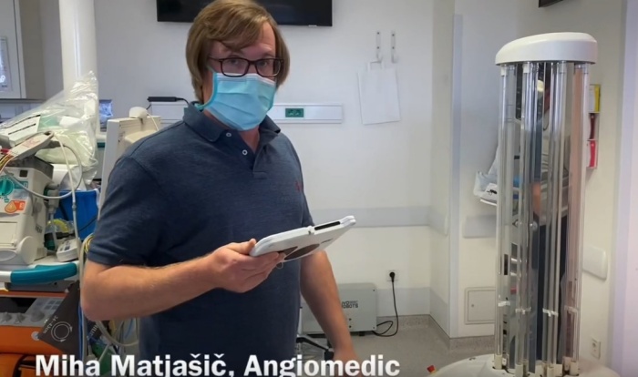 VIDEO: Darilo za oskrbo tisoč covidnih bolnikov v SB NM - dezinfekcijski robot
