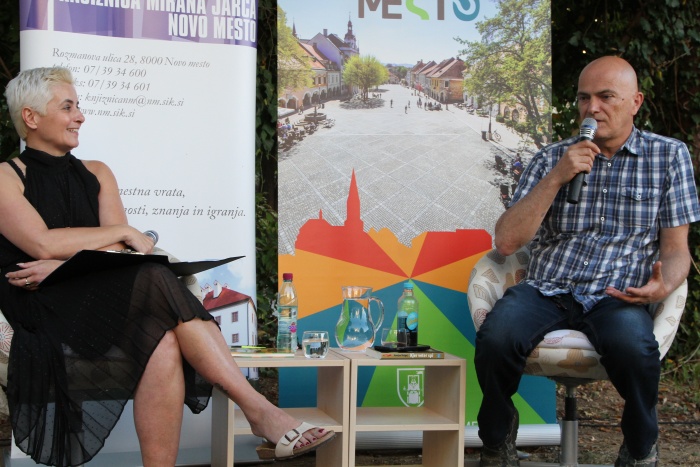 Damijan Šinigoj v pogovoru z Nino Štampohar (Foto: I. V)