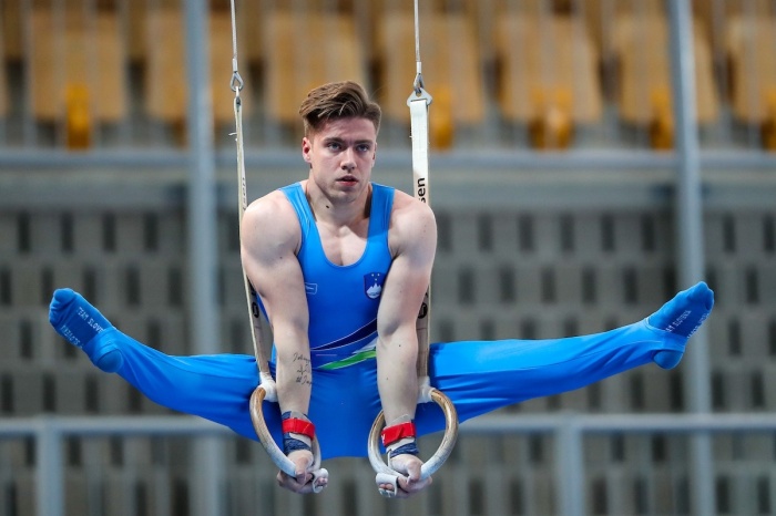 Novomeški gimnastičar Luka Bojanc si je bron prislužil z vajo na krogih. (Foto: Matic Klanšek Velej/Sportida)