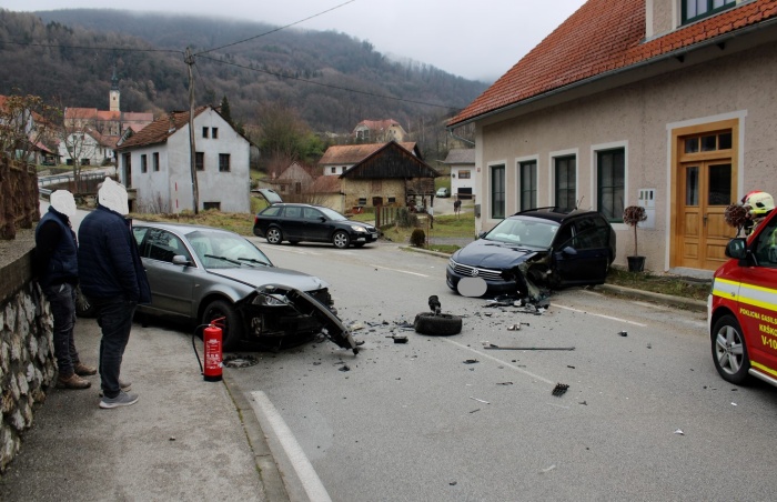 FOTO: Počilo v Pišecah; z avtobusom trčil v jelena