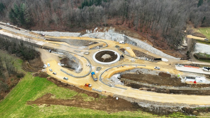 Krožišče predvidoma zaključeno do konca marca