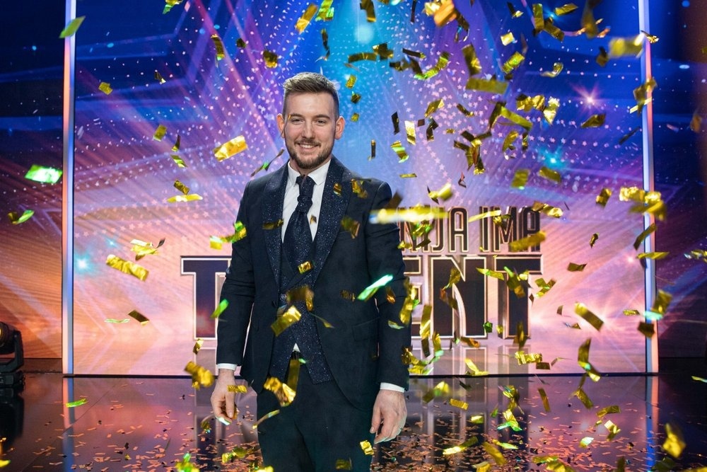 Domen Kljun s Pustega Hriba v občini Ribnica je zmagovalec šova Slovenija ima talent. (Foto: POP TV)