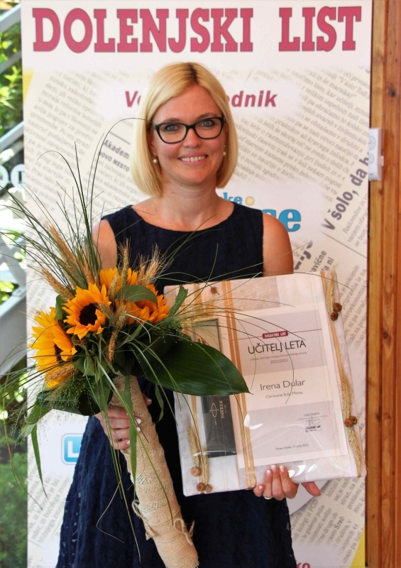 Učiteljica leta Dolenjske, Posavja, Bele krajine in kočevsko-ribniškega območja Irena Dular (Foto: M. Ž.)