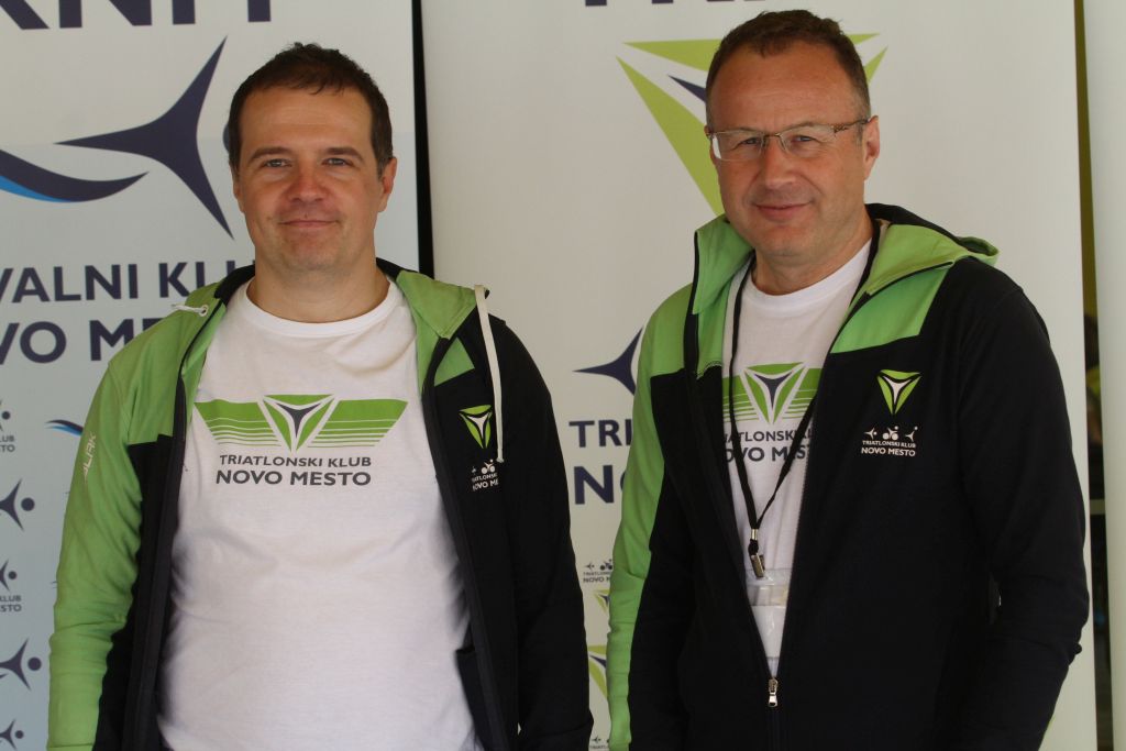 Predsednik triatlonskega kluba Novo mesto Darko Jerković (levo) in predsednik Plavalnega kluba Novo mesto Robert Lovrenčič