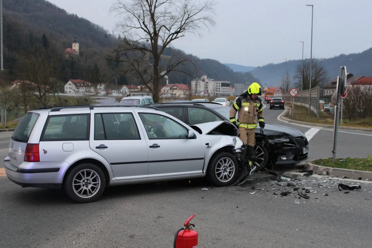 Nesreča na krški obvoznici (Foto: PGE Krško)