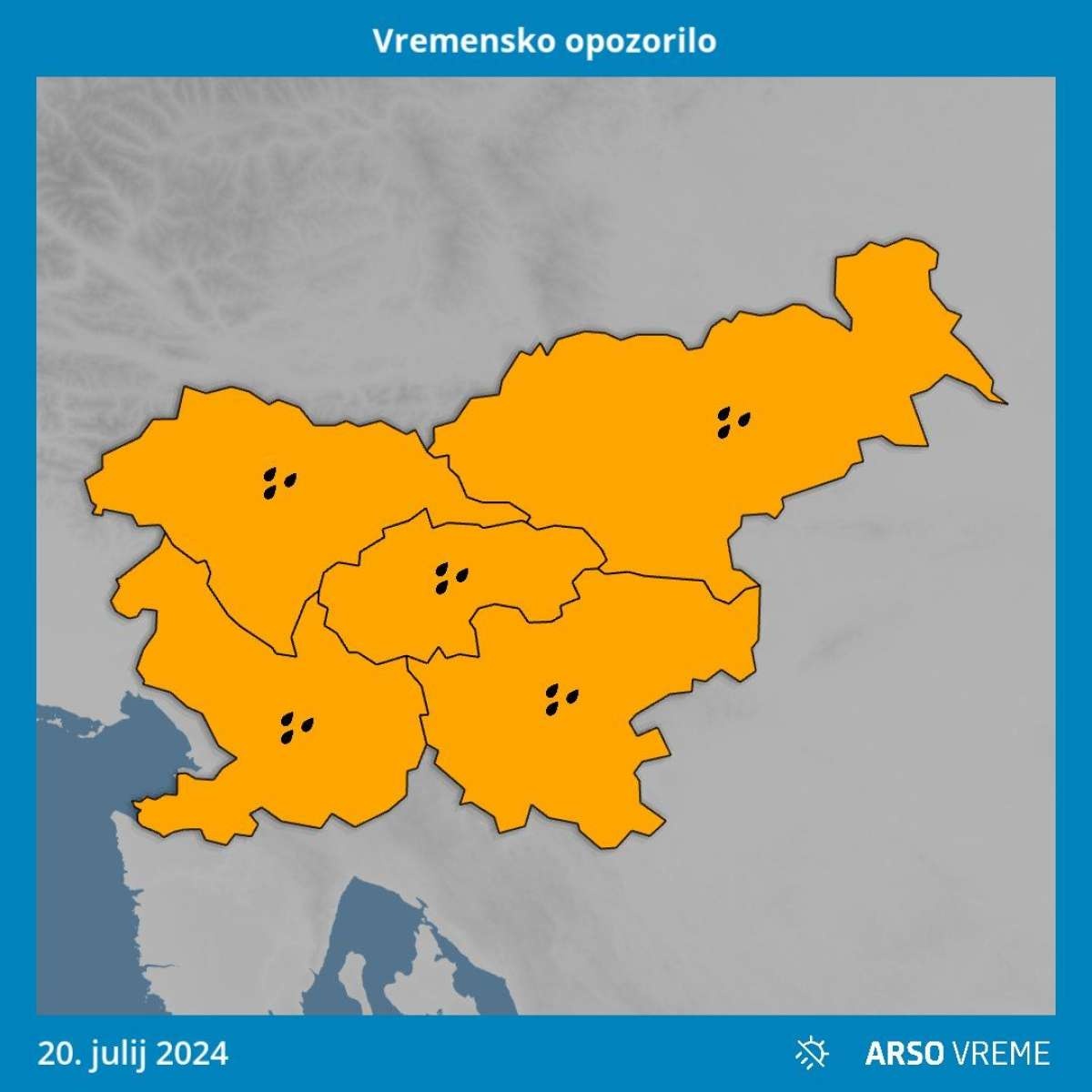 Oranžni alarm, »situacija je potencialno nevarna«