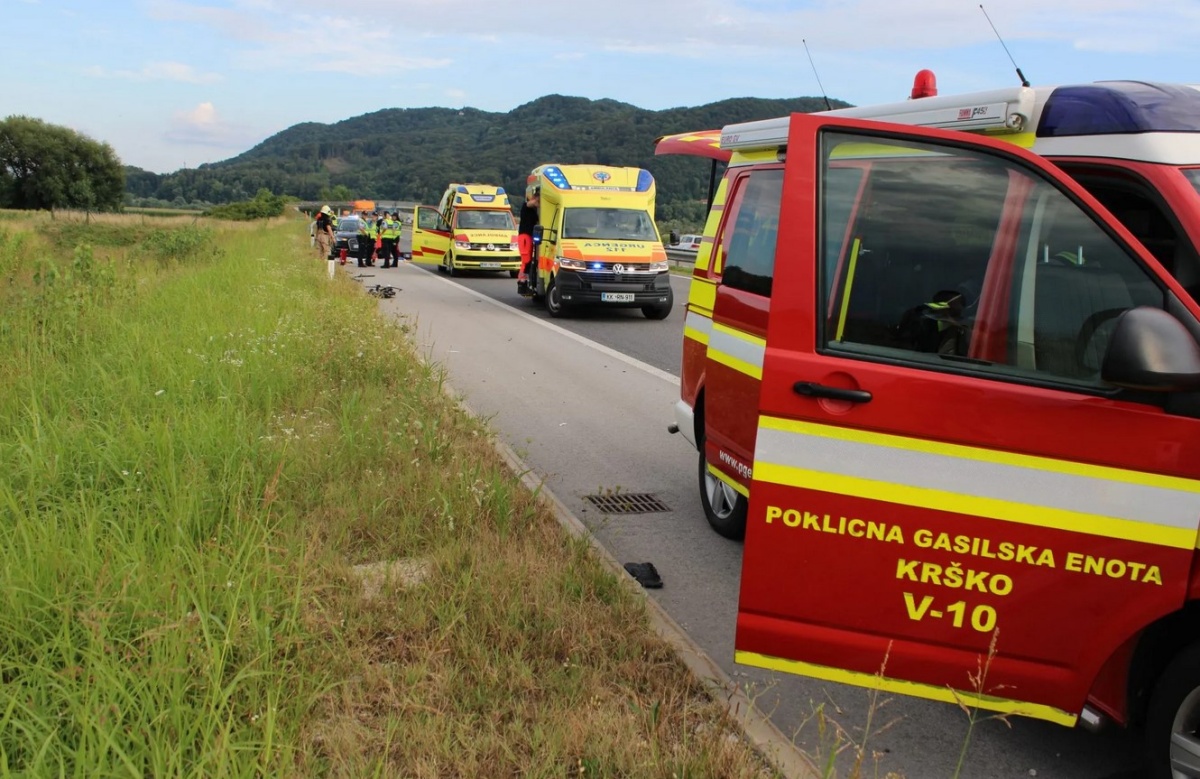 Včerajšnja huda nesreča na AC (Foto: arhiv; PGE Krško)