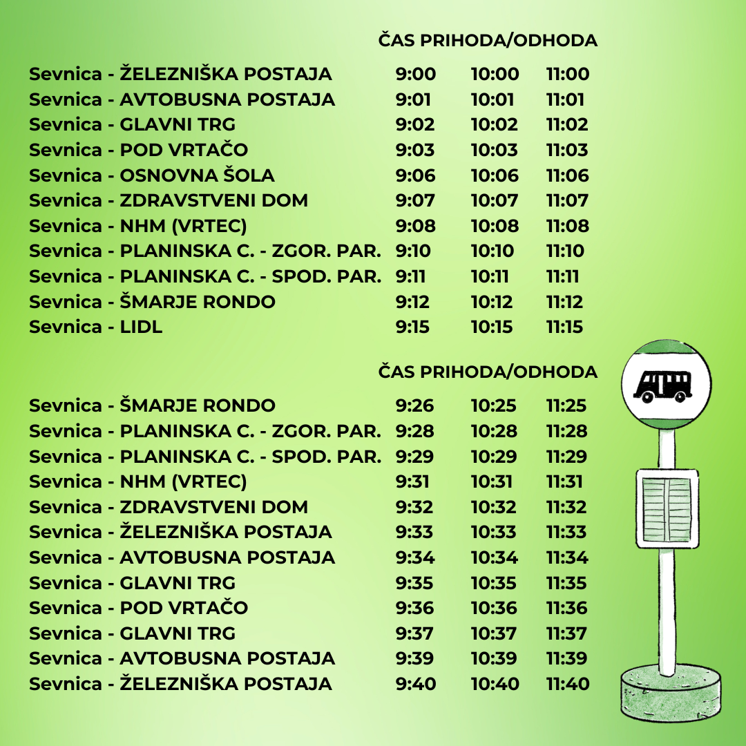 Spremenjen vozni red mestnega avtobusa