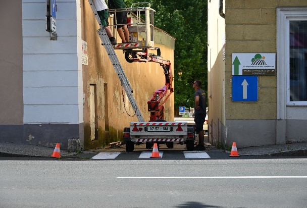 Sanacija fasade na Slomškovem domu (Foto: Občina Sevnica)