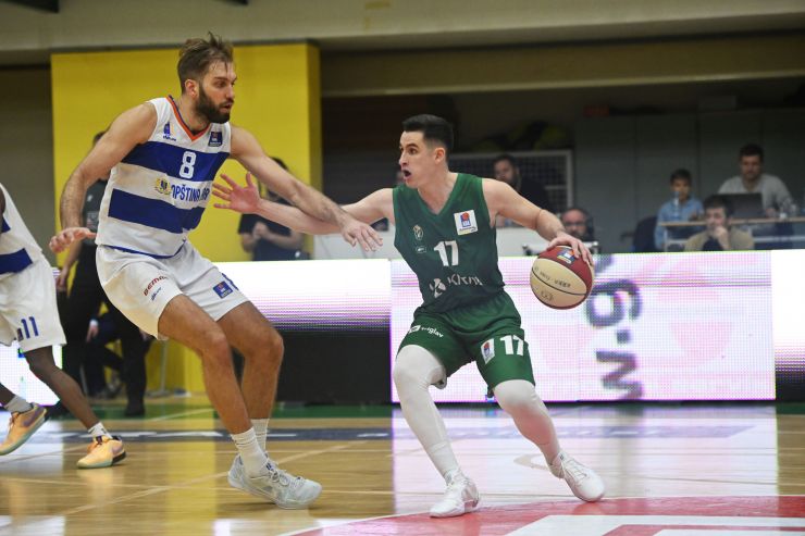 Kapetan Jan Špan je dosegel 17 točk, zadel je tudi tri trojke. (Foto: Drago Perko/KK Krka)