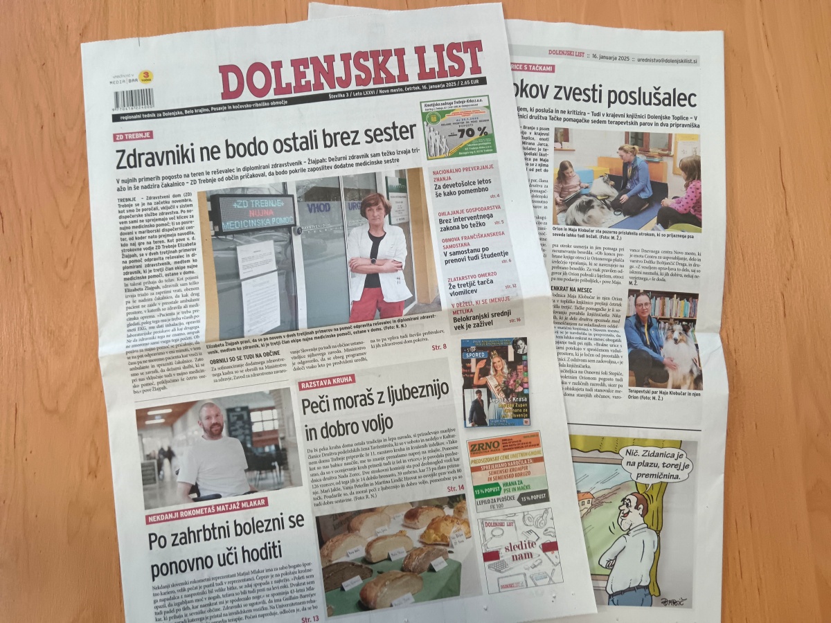 Kaj prinaša novi Dolenjski list