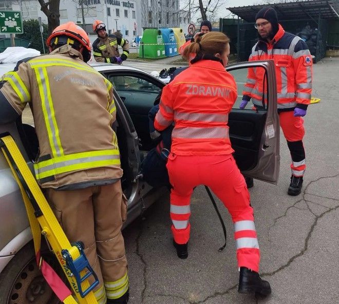 FOTO: Skupna vaja PGE Krško in NMP Brežice